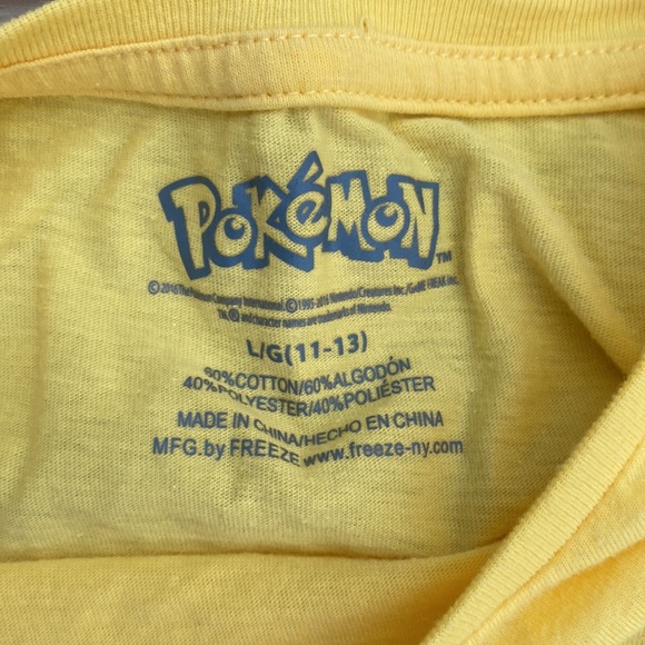 🍍POKÉMON PICKACHU🍍T SHIRT🍍SIZE LARGE 11-13🍍@13 - Picture 2 of 3